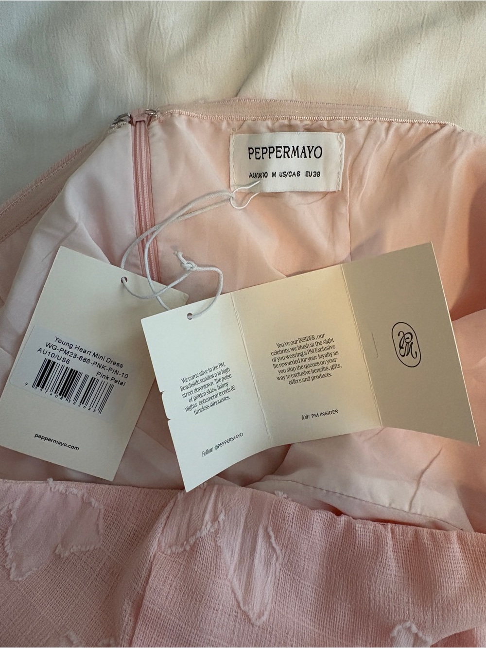 Peppermayo Young Heart Mini Dress – Pink Petal – Size Medium (NWT) - Picture 8 of 8